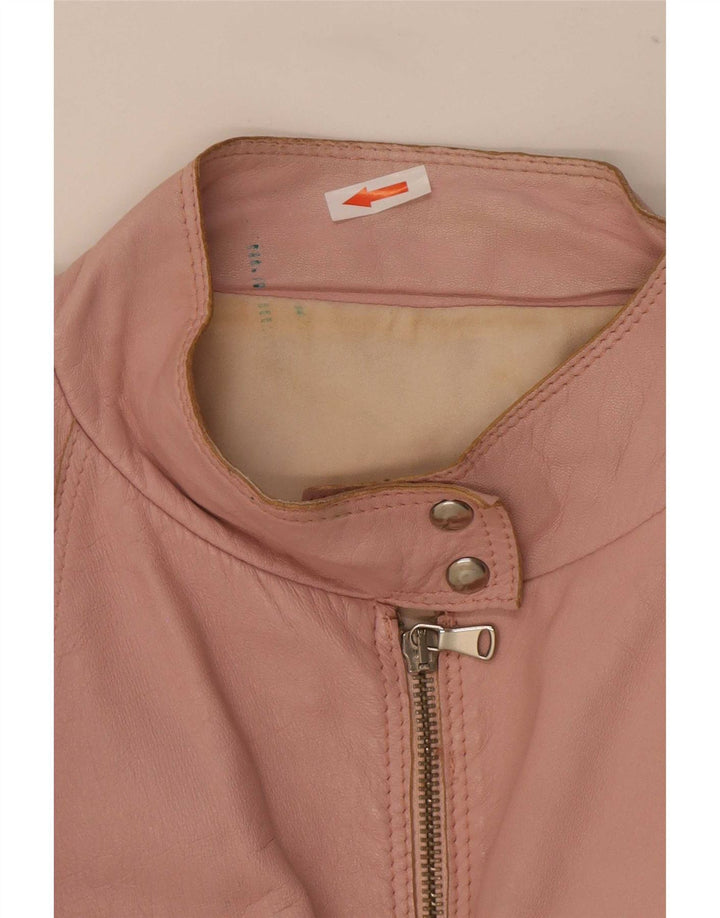 Giacca da corsa in pelle da donna Wanted IT 48 XL Rosa