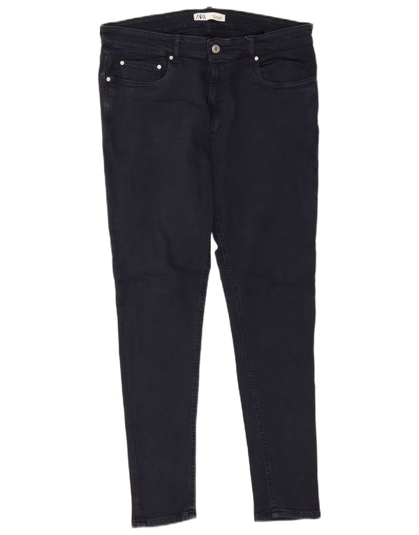 Jeans skinny da uomo Zara EU 46 XL W36 L28 Cotone blu navy