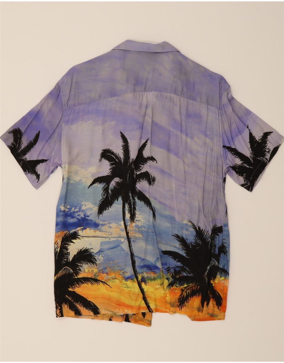 PULL & BEAR Mens Short Sleeve Shirt Small Multicoloured Viscose Hawaiian Vintage Pull & Bear and Second-Hand Pull & Bear from Messina Hembry 