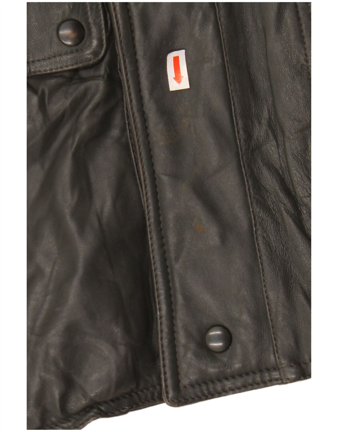 Giacca in pelle militare vintage da uomo UK 38 Grigio medio