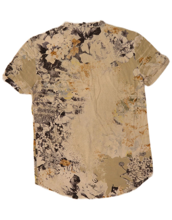 T-shirt donna Just Cavalli Top IT 48 XL Cotone floreale kaki