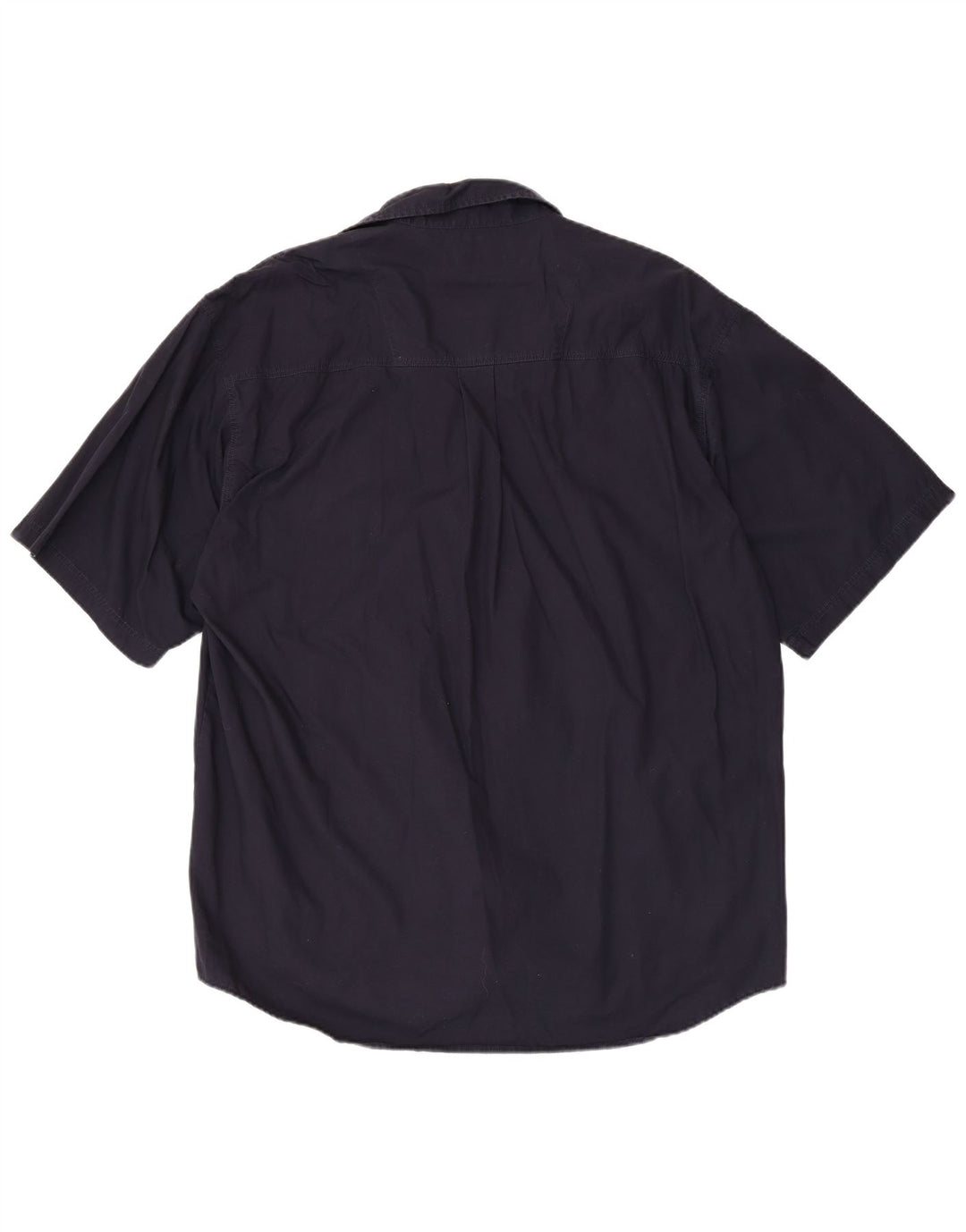 Camicia a maniche corte da uomo Lerros XL in cotone blu navy