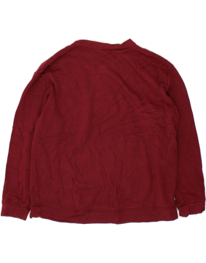 ORVIS Womens Oversized Sweatshirt Jumper UK 16 Large Maroon Modal Vintage Orvis and Second-Hand Orvis from Messina Hembry 