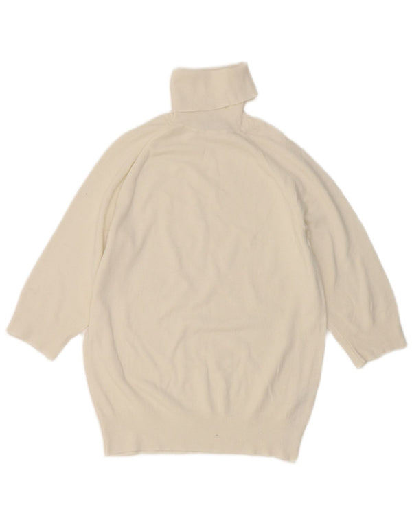 Maglione Zara da donna a maniche corte con collo alto UK 12 bianco medio