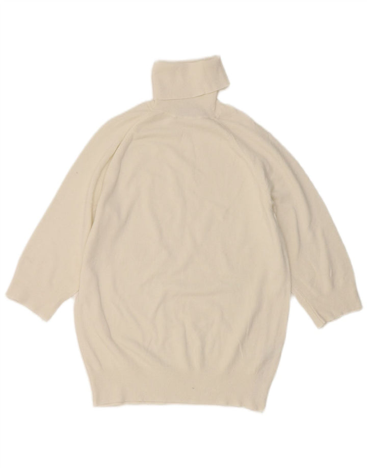 Maglione Zara da donna a maniche corte con collo alto UK 12 bianco medio