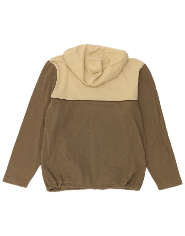 Felpa con cappuccio da donna Reebok UK 12 Medium Khaki Colourblock Cotton