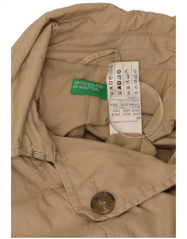 Trench da donna Benetton UK 8 piccolo in cotone beige