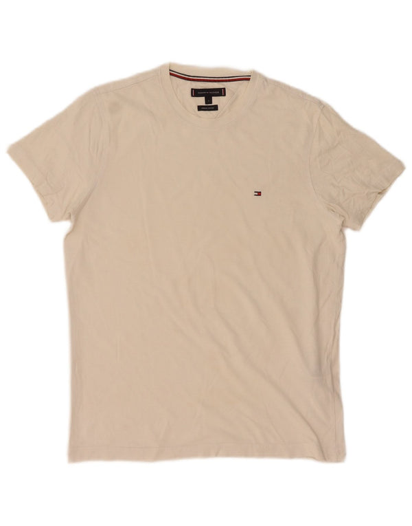 T-shirt da uomo Tommy Hilfiger Top piccola in cotone bianco