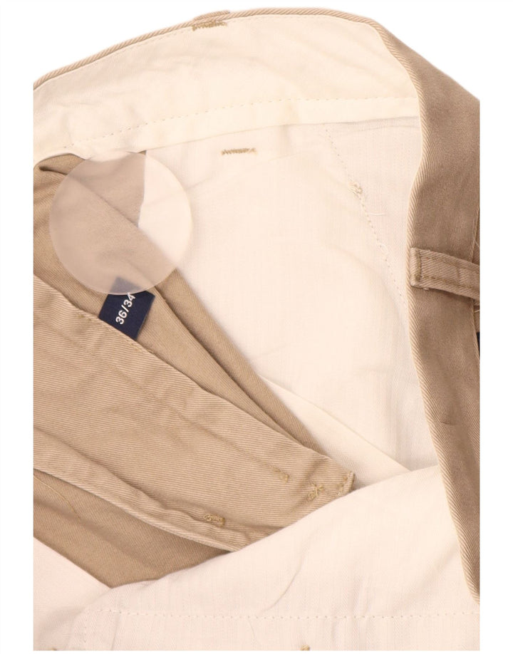 Pantaloni chino dritti da uomo CHAPS W36 L34 cotone beige