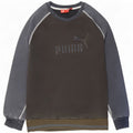 Felpa grafica da uomo Puma, maglione medio, blu navy, color block