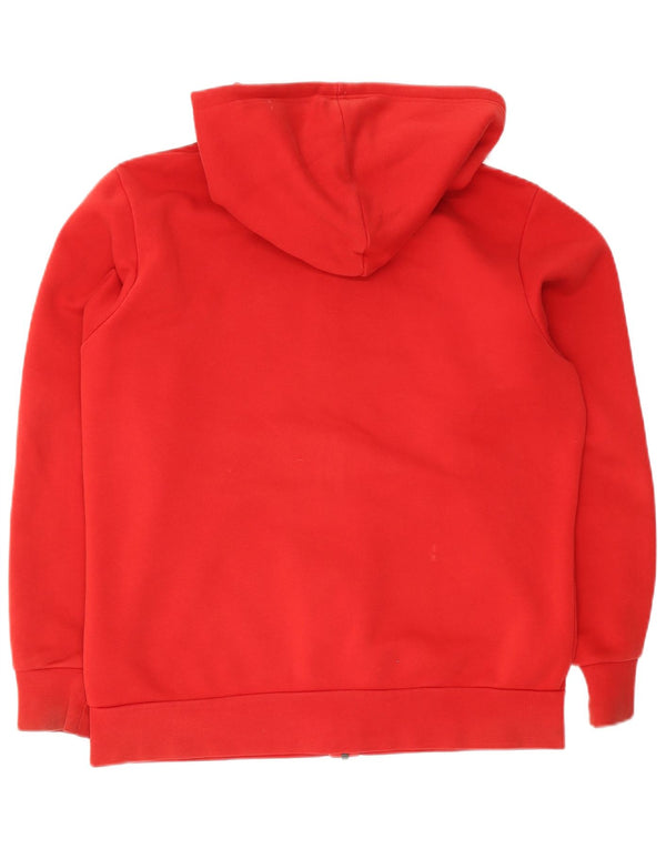 Felpa con cappuccio e zip Adidas da uomo XL in cotone rosso