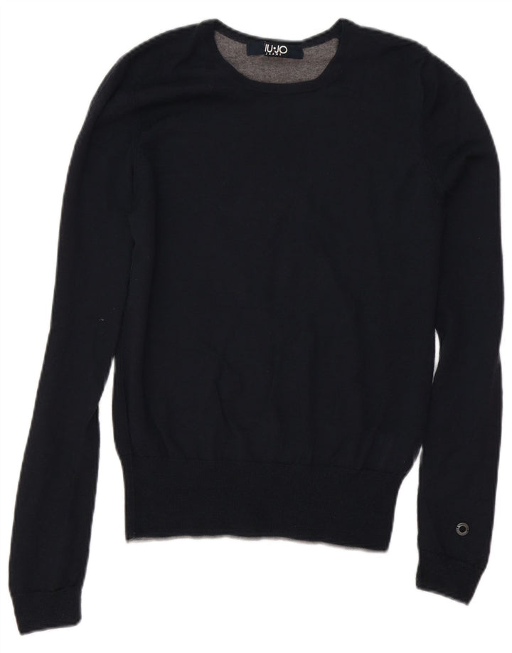 Liu Jo Uomo Maglione Girocollo Maglione Piccolo Blu Navy Lana