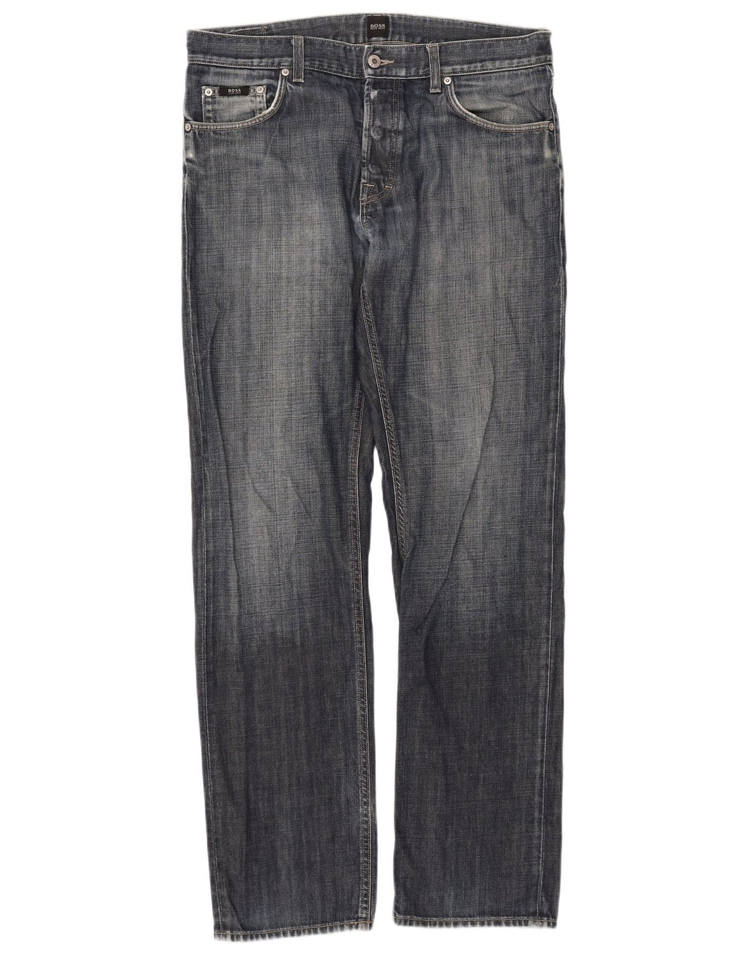 Jeans dritti da uomo Hugo Boss W35 L34 cotone blu
