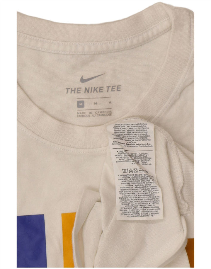 T-shirt grafica da uomo NIKE Top in cotone bianco medio