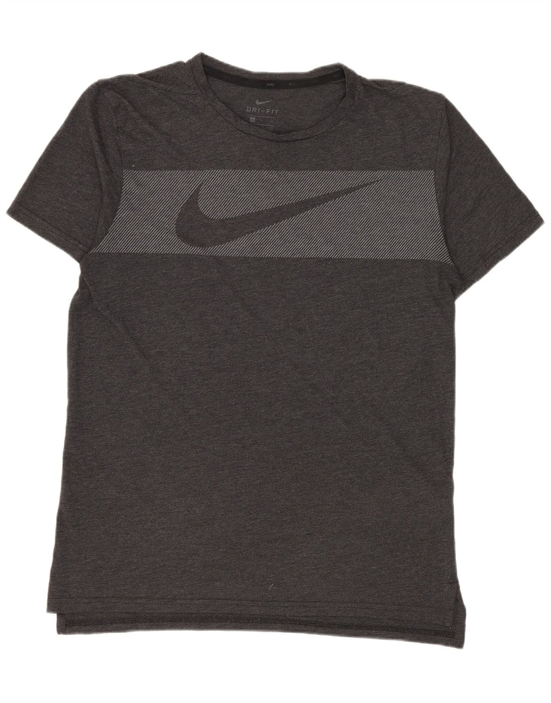 NIKE T-shirt grafica da uomo Dri Fit Top piccolo poliestere gessato grigio