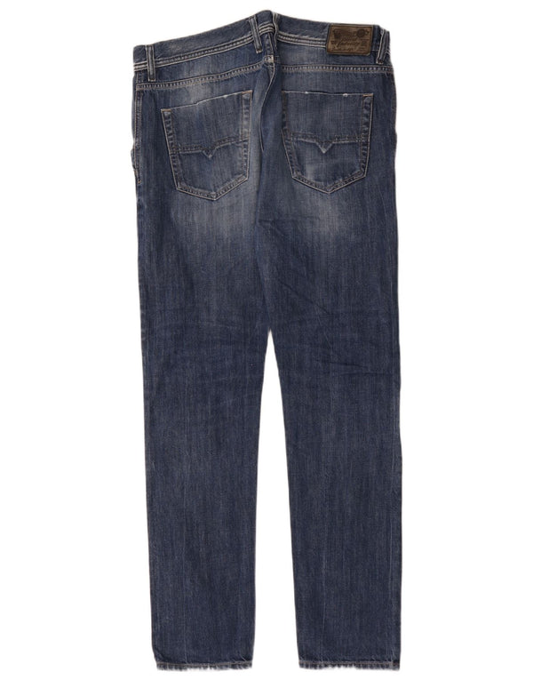 Jeans slim da uomo Diesel Kakee effetto carota W32 L32 in cotone blu