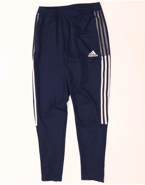 Pantaloni da tuta Adidas Aeroready da uomo piccoli in poliestere blu navy