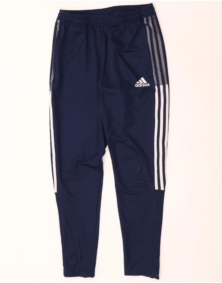 Pantaloni da tuta Adidas Aeroready da uomo piccoli in poliestere blu navy