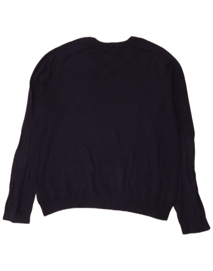 Gap Maglione da uomo con scollo a V XL in cotone blu navy