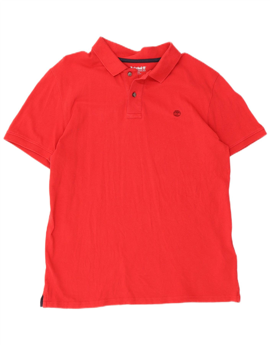 Polo da uomo slim fit TIMBERLAND in cotone rosso medio
