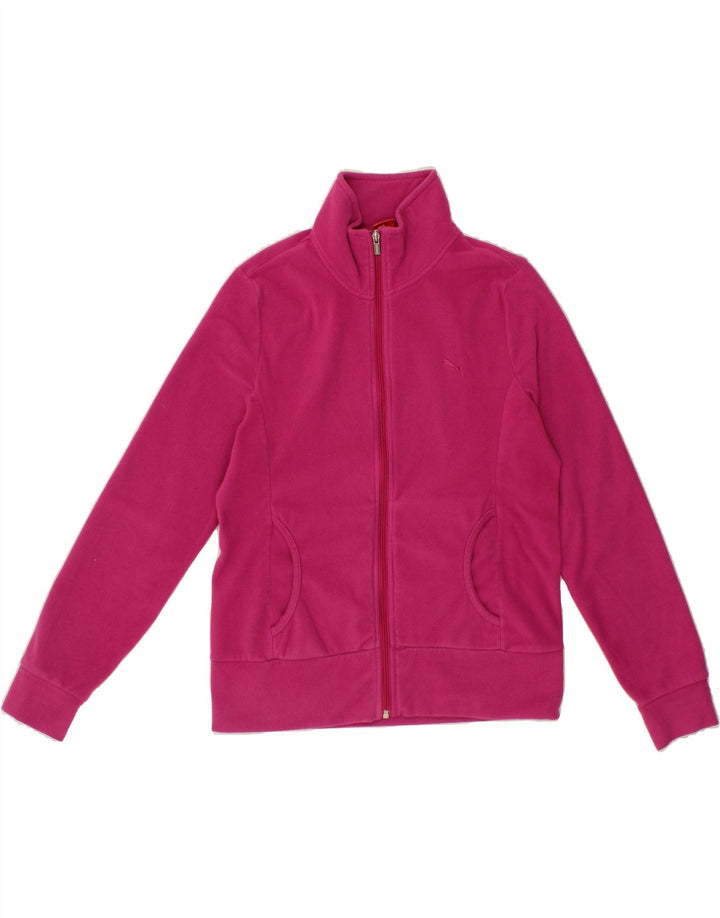 PUMA Womens Fleece Jacket UK 14 Large Pink Vintage Puma and Second-Hand Puma from Messina Hembry 