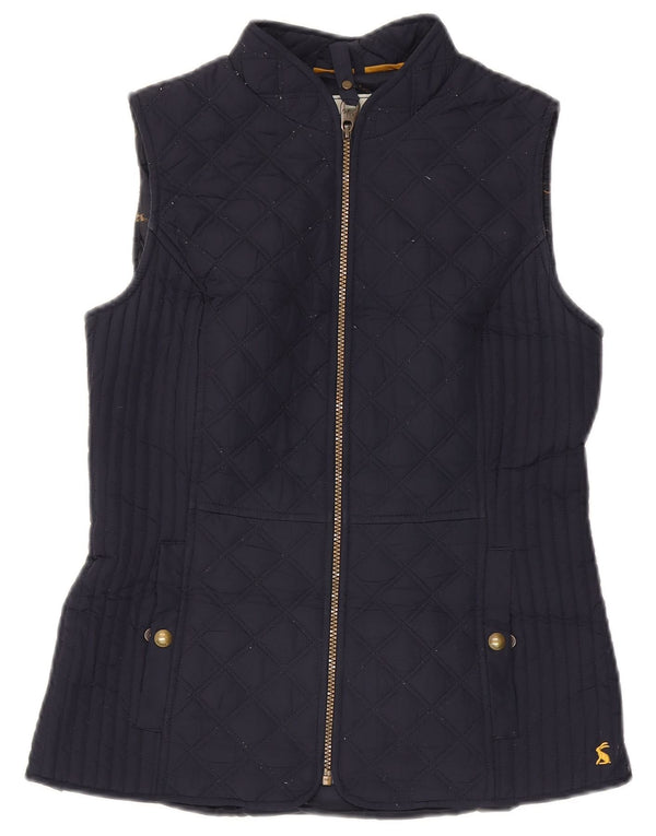 Gilet trapuntato da donna Joules UK 10 piccolo poliestere blu navy