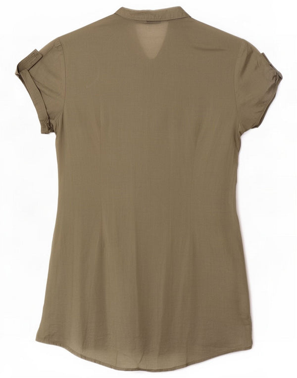 Mossimo Abito chemisier da donna UK 8 Small Khaki
