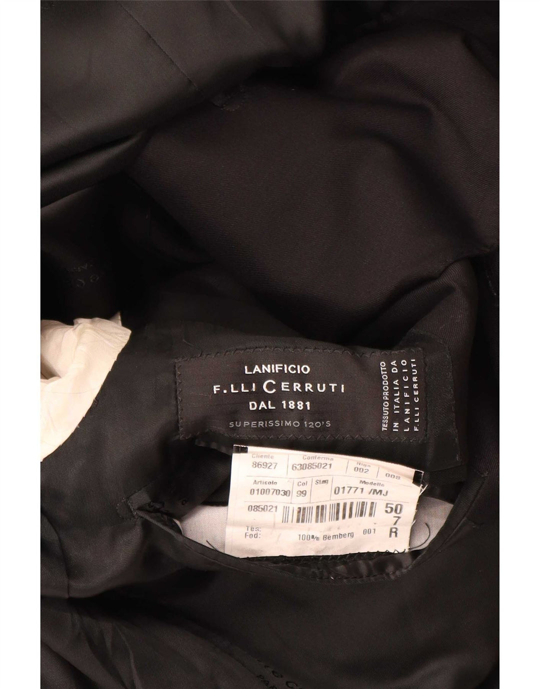 Giacca blazer da uomo a 3 bottoni Cerruti 1881 IT 50 grande nera