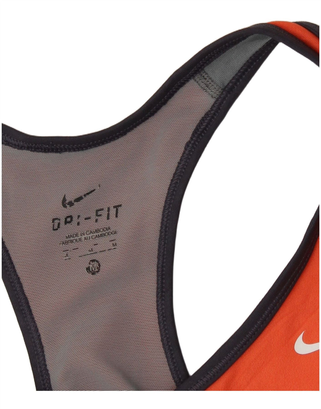 Canotta Nike Dri Fit da donna UK 12 poliestere arancione medio