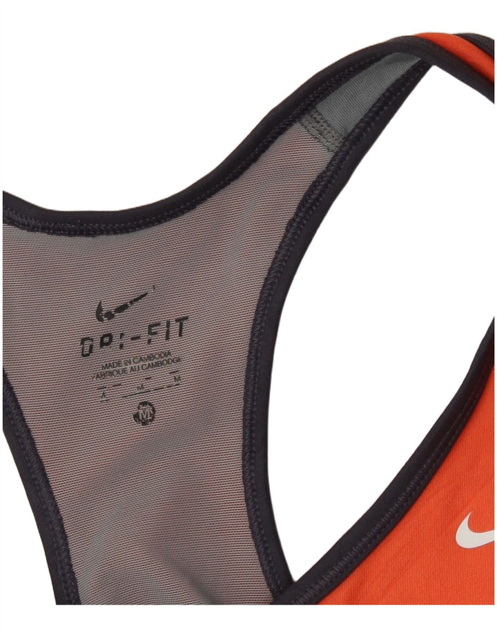 Canotta Nike Dri Fit da donna UK 12 poliestere arancione medio