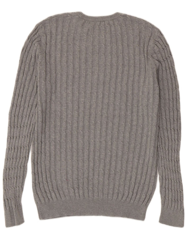 Maglione maglione girocollo da uomo Jack Wills in cotone grigio medio