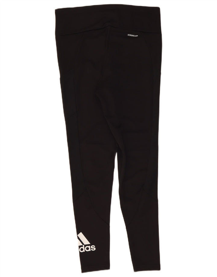 Leggings Adidas Aeroready Graphic da donna UK 16/18 Large Nero Poliestere