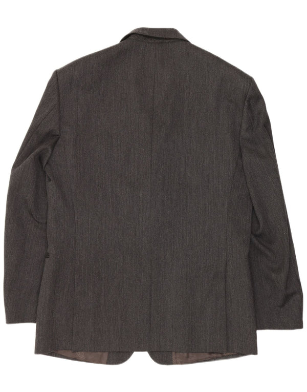Giacca blazer da uomo a 3 bottoni Cacharel UK 40 grande grigia classica