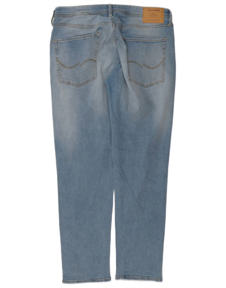 Jack & Jones Uomo GLENN Slim Jeans W36 L32 Cotone Blu