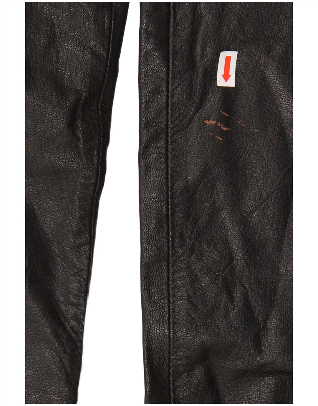 Pantaloni dritti in pelle da donna ESPRIT UK 12 Medium W26 L31 Pelle nera