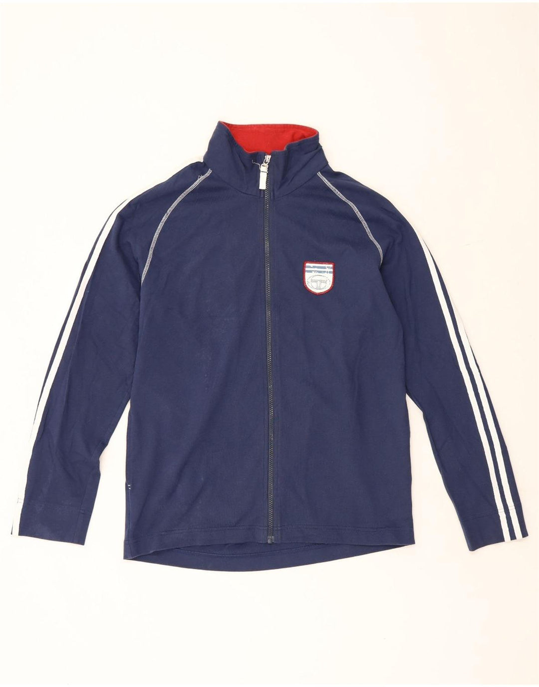 Giacca da ginnastica da uomo con grafica Sergio Tacchini grande in cotone blu navy