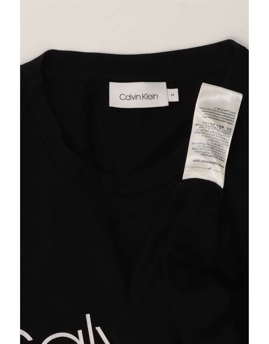 CALVIN KLEIN T-shirt grafica da uomo Top in cotone nero medio