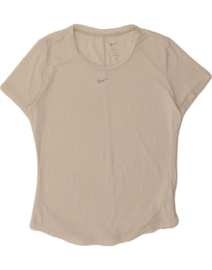 NIKE Womens Dri Fit T-Shirt Top UK 10 Small White Polyester Vintage Nike and Second-Hand Nike from Messina Hembry 