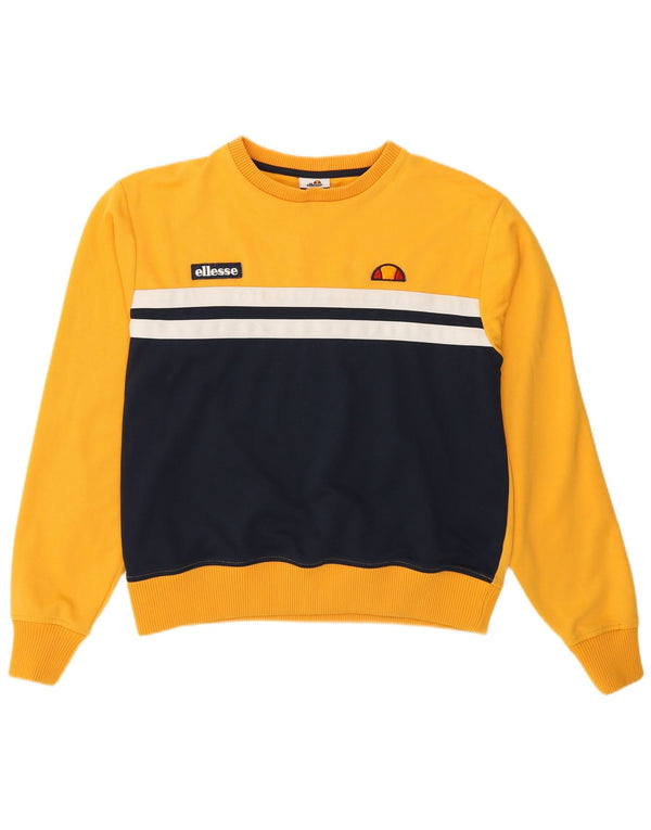 Felpa da donna Ellesse Jumper UK 14 Large Yellow Colourblock Sports