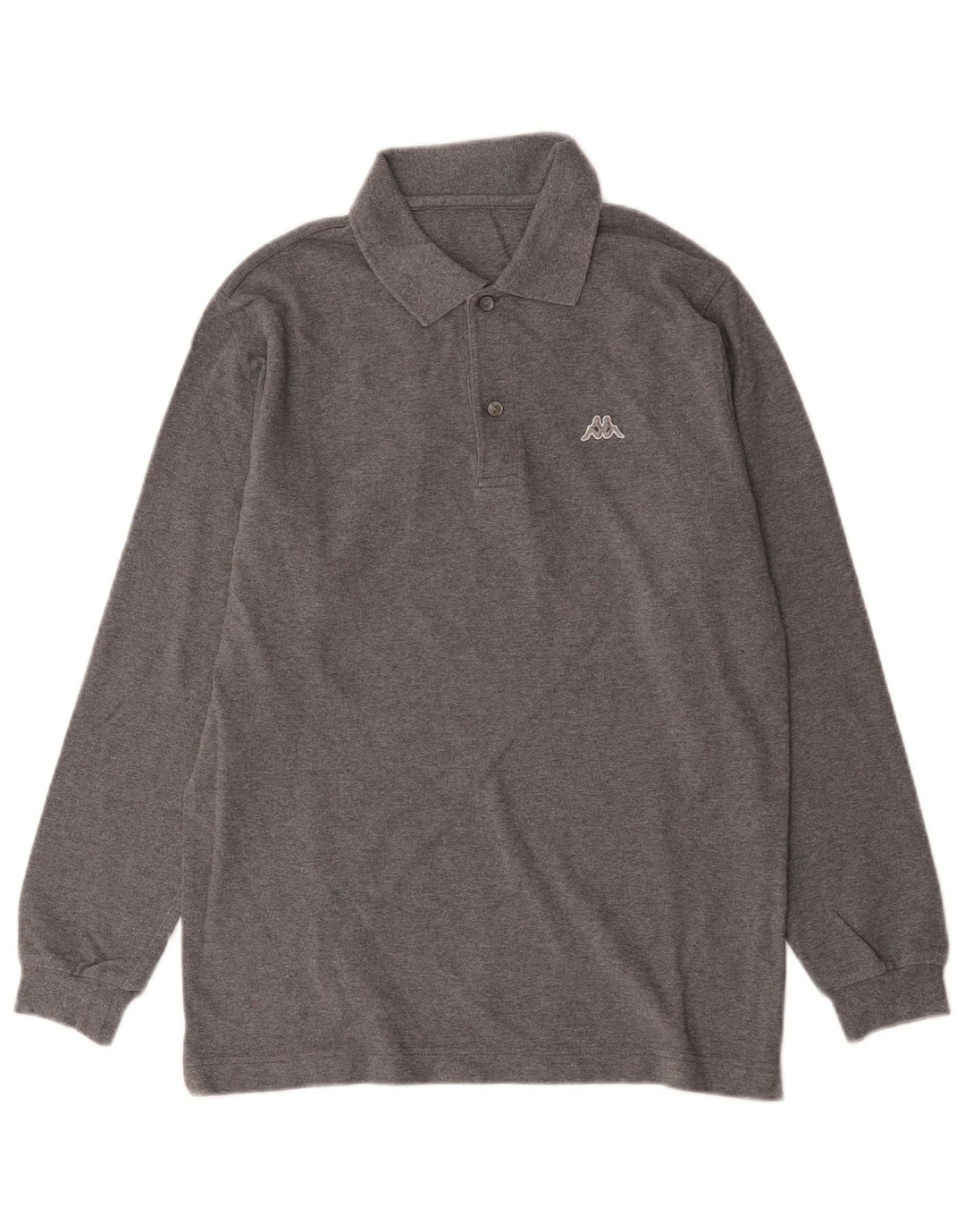 Polo Kappa Uomo Manica Lunga Small Grigio Cotone