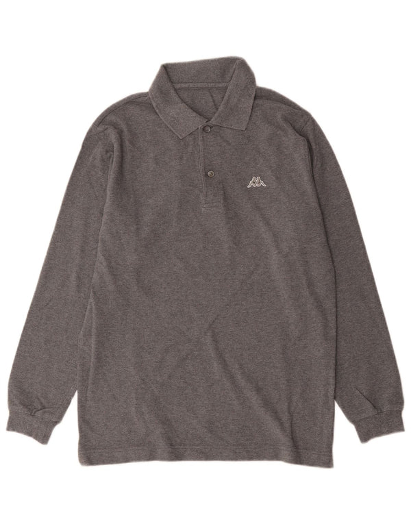 Polo Kappa Uomo Manica Lunga Small Grigio Cotone