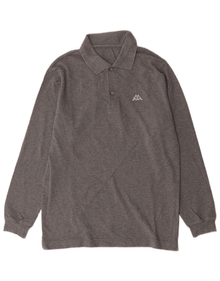 Polo Kappa Uomo Manica Lunga Small Grigio Cotone