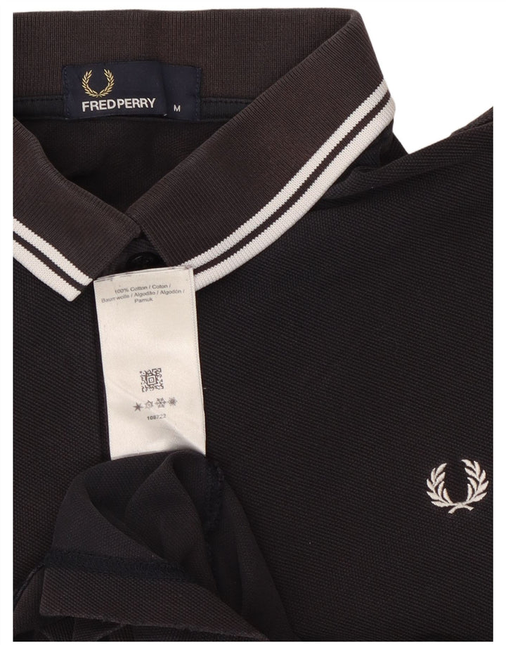 Polo da uomo Fred Perry in cotone blu navy medio