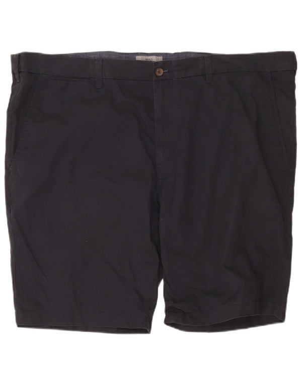 Pantaloncini chino da uomo Marks & Spencer W48 4XL cotone blu navy