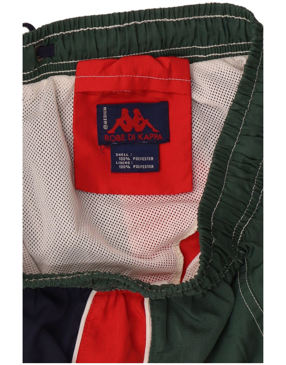 Pantaloncini da bagno da uomo KAPPA in poliestere color block verde medio