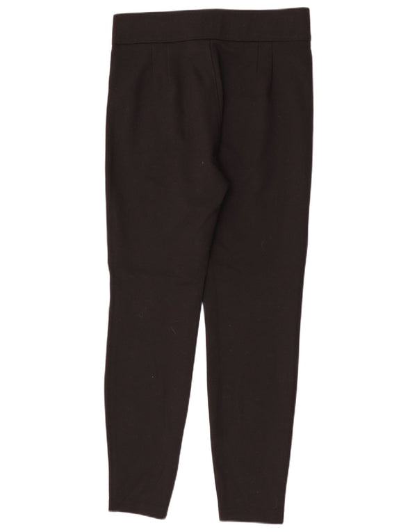 Pantaloni casual skinny a vita alta da donna Zara grandi W30 L28 viscosa nera