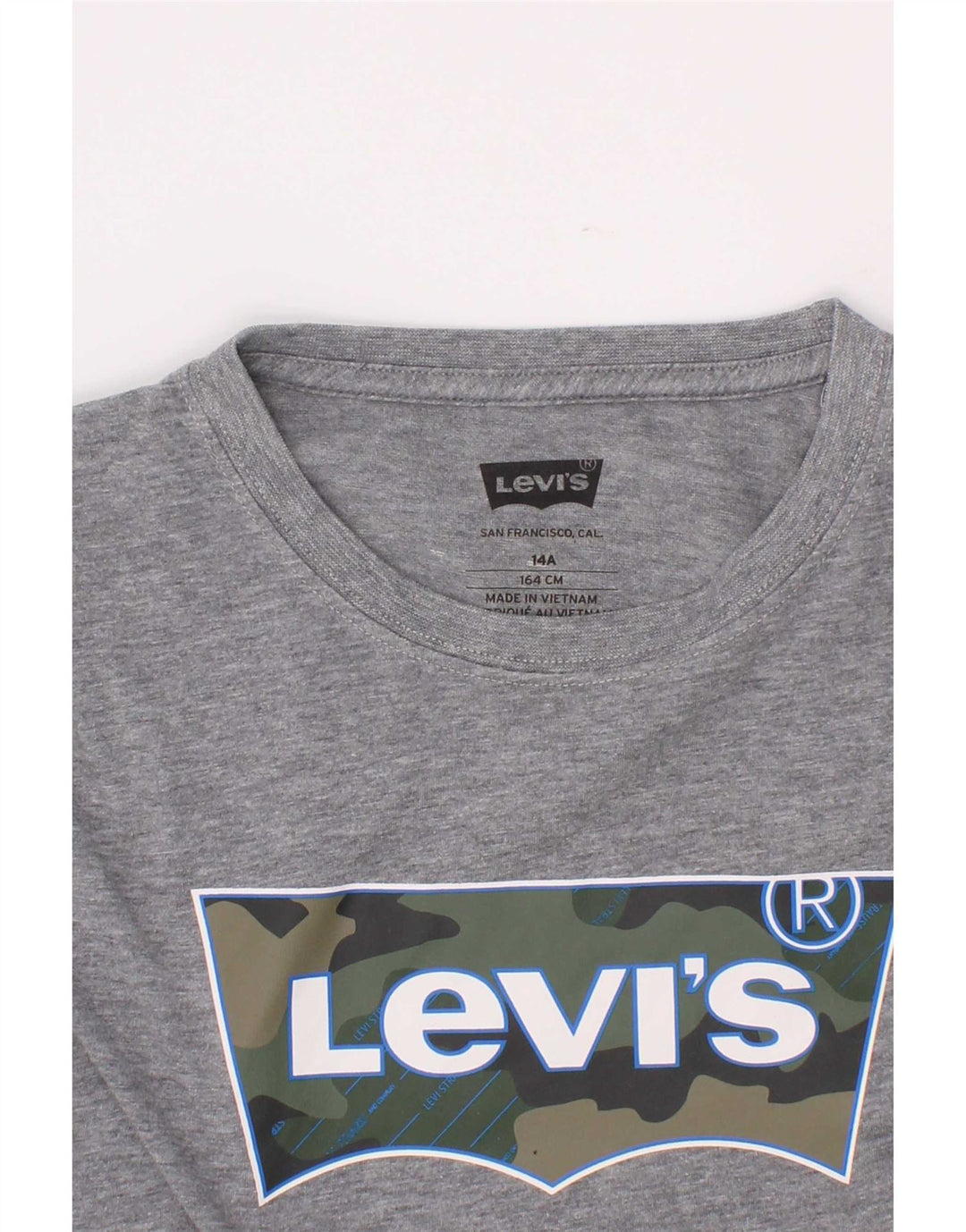 Maglietta grafica per ragazzi Levi's 13-14 anni Grigia