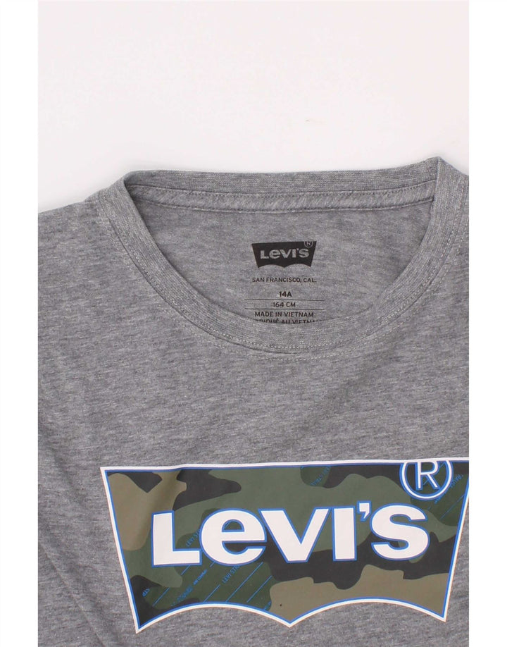 Maglietta grafica per ragazzi Levi's 13-14 anni Grigia