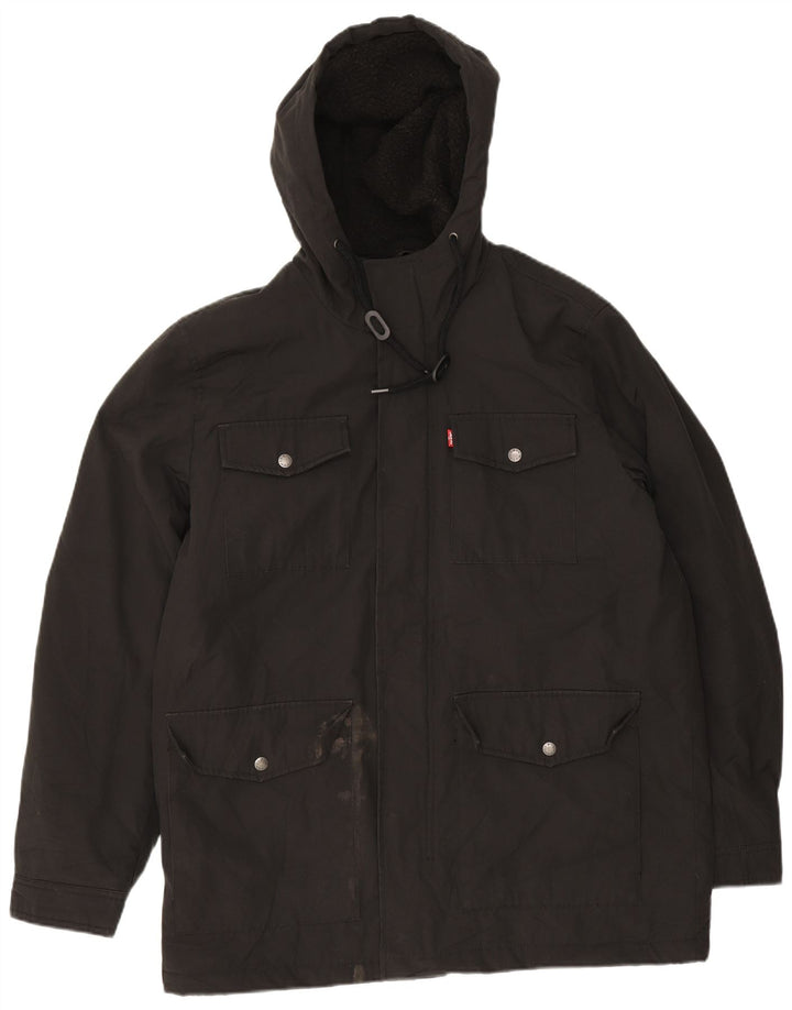 Giacca utility Sherpa con cappuccio da uomo Levi's UK 38 poliestere nero medio