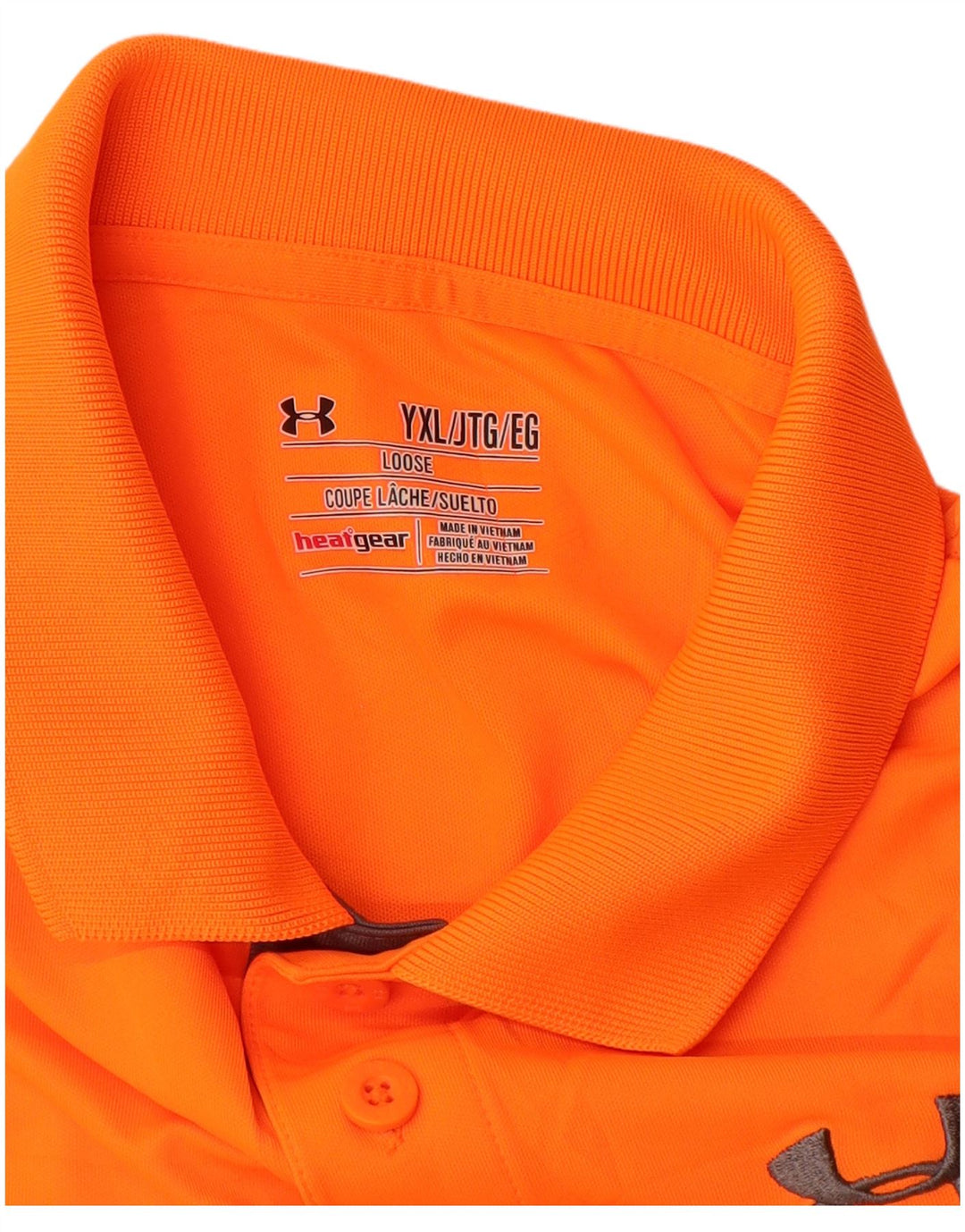 Polo UNDER ARMOUR Heat Gear da ragazzo 13-14 anni XL Arancione